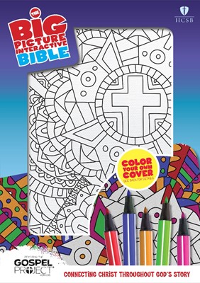 HCSB Big Picture Interactive Bible, Color-Your-Own, Cross (Imitation Leather)