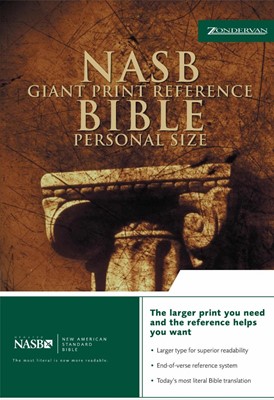 NASB Personal Size Reference Bible, Giant Print, Black (Bonded Leather)