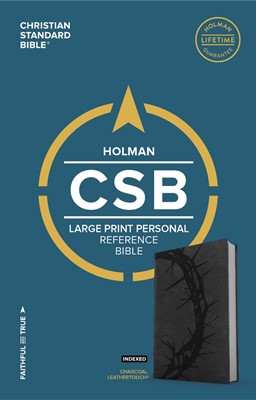 CSB Large Print Personal Size Reference Bible, Charcoal (Imitation Leather)