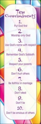 Kid's Ten Commandments Bookmark (Pack of 25) (Bookmark)