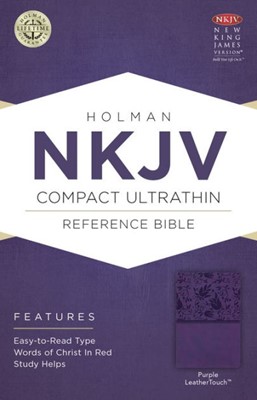 NKJV Compact Ultrathin Bible, Purple Leathertouch (Imitation Leather)