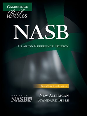 NASB Clarion Reference Bible, Black Calf Split Leather (Leather Binding)