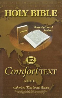 KJV Comfort Text Bible, Brown (Hard Cover)