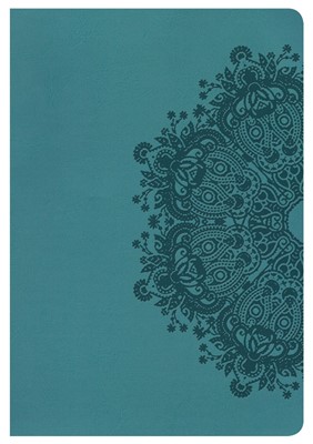HCSB Large Print Ultrathin Reference Bible, Teal (Imitation Leather)