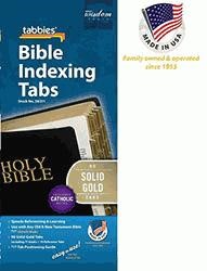 Bible Index Tabs Solid Gold - Catholic (Tabbies)
