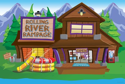 VBS 2018 Rolling River Rampage Decorating Mural (Poster)