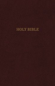 KJV Reference Bible, Burgundy, Giant Print, Red Letter Ed. (Bonded Leather)