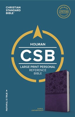 CSB Large Print Personal Size Reference Bible, Purple (Imitation Leather)