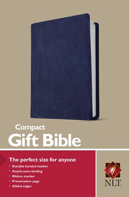 NLT Compact Gift Bible, Navy (Bonded Leather)