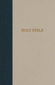 KJV Reference Bible, Blue/Tan, Giant Print, Red Letter Ed. (Cloth-Bound)