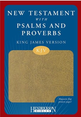 KJV New Testament with Psalms & Proverbs Magnetic Flap Tan (Imitation Leather)