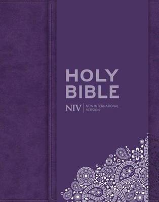 NIV Thinline Purple Soft-Tone Bible With Clasp (Flexiback)