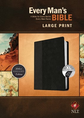 NLT Every Man's Bible, Large Print, Black/Onyx, Indexed (Imitation Leather)