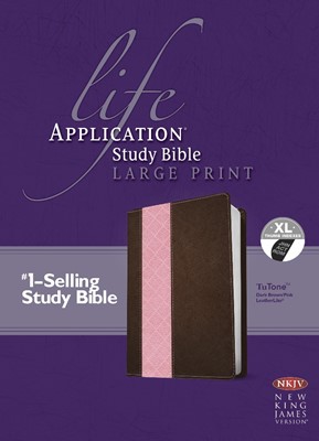 NKJV Life Application Study Bible Large Print, Tutone (Imitation Leather)