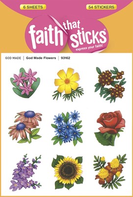 God Made Flowers - Faith That Sticks Stickers (Stickers)