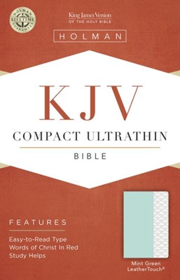 KJV Compact Ultrathin Bible, Mint Green Leathertouch (Imitation Leather)