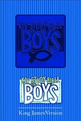 KJV Study Bible For Boys Blue Duravella (Leather Binding)