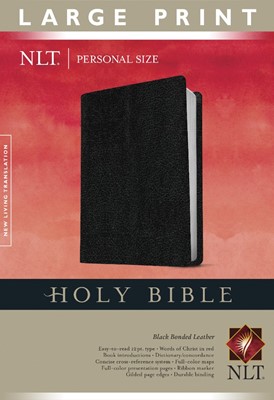 NLT Holy Bible, Personal Size Large Print, Black (Bonded Leather)