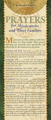 Prayers for Missionaries and their Families (pack of 50) (Multiple Copy Pack)