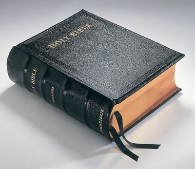 KJV Lectern Bible With Apocrypha, Black Goatskin Leather (Leather Binding)
