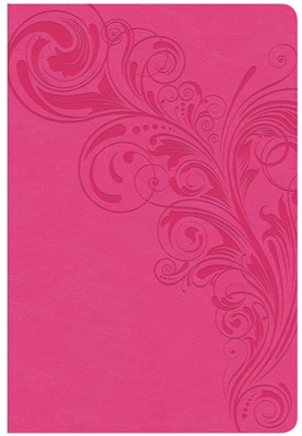 CSB Giant Print Reference Bible, Pink Leathertouch, Indexed (Imitation Leather)
