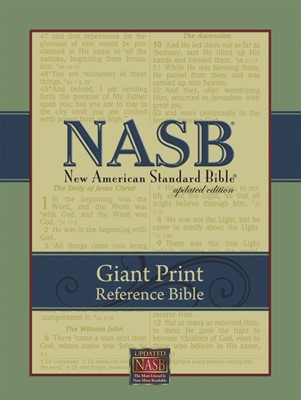 NASB Giant-Print Reference Bible Black (Leathertex)