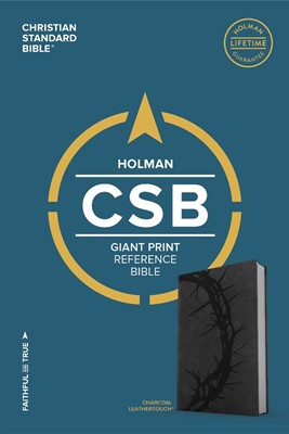 CSB Giant Print Reference Bible, Charcoal Leathertouch (Imitation Leather)