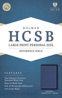 HCSB Large Print Personal Size Bible, Cobalt Blue (Imitation Leather)