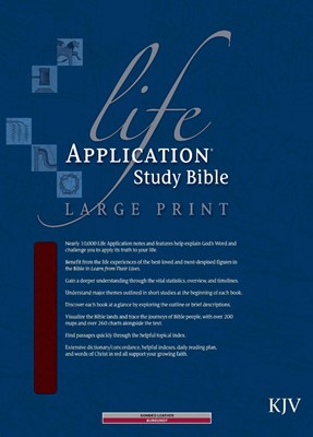KJV Life Application Study Bible Large Print, Burgundy (Bonded Leather)