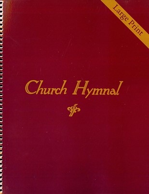 Church Hymnal Large Print - Classic Red (Spiral Bound)