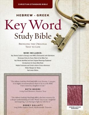 The CSB Hebrew-Greek Key Word Study Bible Burgundy (Genuine Leather)