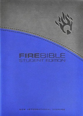 NIV Fire Bible Student Edition, Gray/Blue (Imitation Leather)