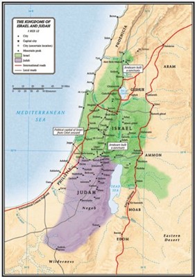 The Kingdoms Of Israel And Judah Map (Wall Chart)