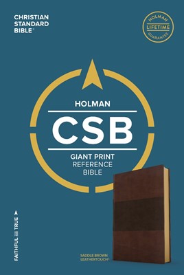CSB Giant Print Reference Bible, Saddle Brown Leathertouch (Imitation Leather)