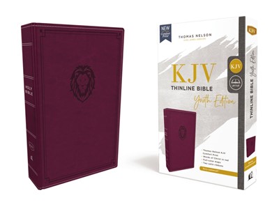 KJV Thinline Bible, Youth Edition, Burgundy, Red Letter (Imitation Leather)