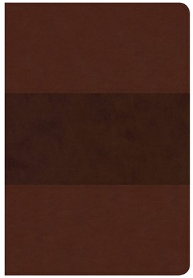 CSB Giant Print Reference Bible, Saddle Brown, Indexed (Imitation Leather)