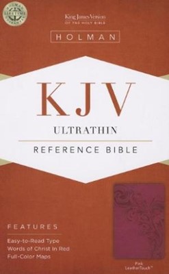 KJV Ultrathin Reference Bible, Pink Leathertouch (Imitation Leather)