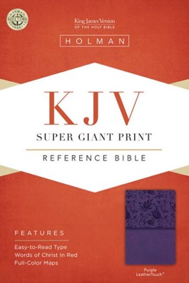 KJV Super Giant Print Reference Bible, Purple Leathertouch (Imitation Leather)