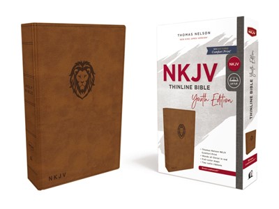 NKJV Thinline Bible, Youth Edition, Brown, Red Letter (Imitation Leather)