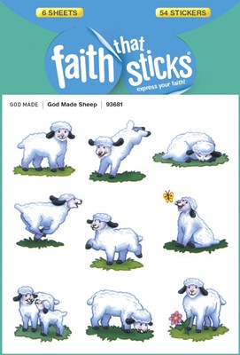 God Made Sheep - Faith That Sticks Stickers (Stickers)