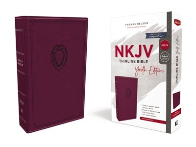 NKJV Thinline Bible, Youth Edition, Burgundy, Red Letter (Imitation Leather)
