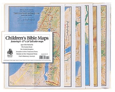 Children's Bible Maps, Set Of 6 (Wall Chart)