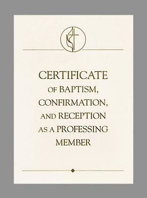 United Methodist Covenant I Baptism, Confirmation & Receptio (Certificate)