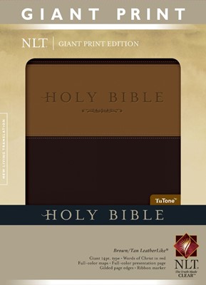 NLT Holy Bible, Giant Print, Brown/Tan, Indexed (Imitation Leather)