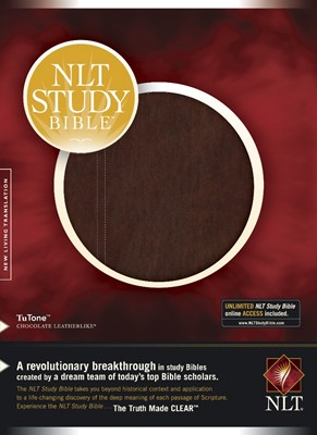 NLT Study Bible, Tutone Chocolate (Imitation Leather)