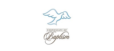 Folded Baptism Certificates With Envelopes (Certificate)