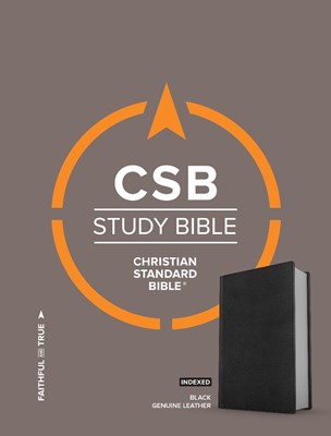 CSB Study Bible, Brown Genuine Leather, Indexed (Leather Binding)