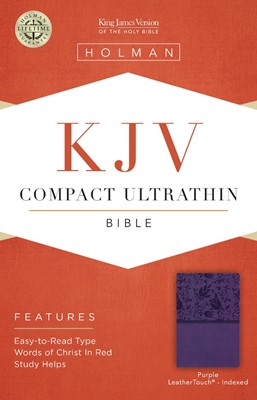 KJV Compact Ultrathin Reference Bible, Purple, Indexed (Imitation Leather)