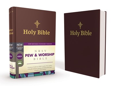 NRSV Pew And Worship Bible, Burgundy, Comfort Print (Hard Cover)