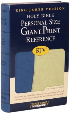 KJV Giant Print Personal Size Reference Bible, Blue/Green (Flexisoft)